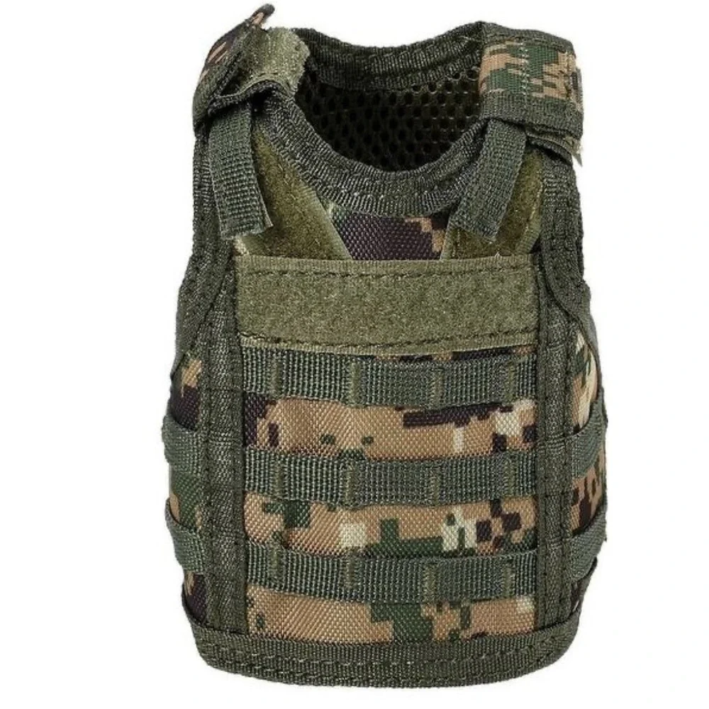 Set 2-Tactical Beer Vest Molle Vest Mini Wine Bottle Cover Vest Cooler Airsoft